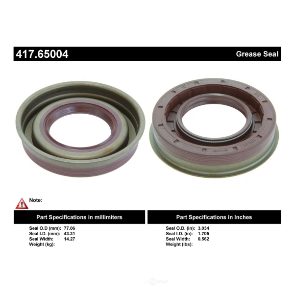 Centric Premium™ Axle Shaft Seal 417.65004