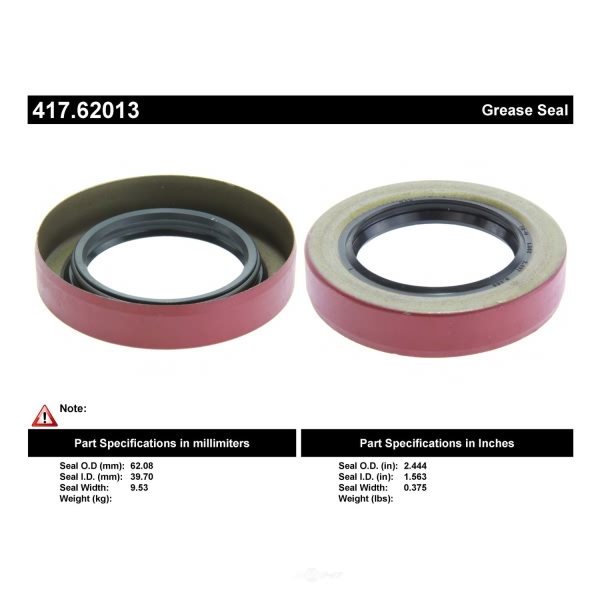 Centric Premium™ Axle Shaft Seal 417.62013