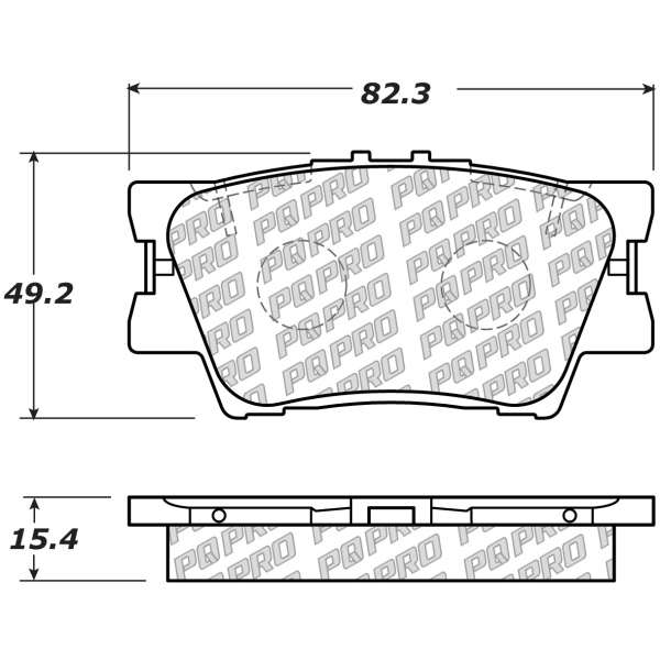 Centric Posi Quiet Pro™ Ceramic Rear Disc Brake Pads 500.16320