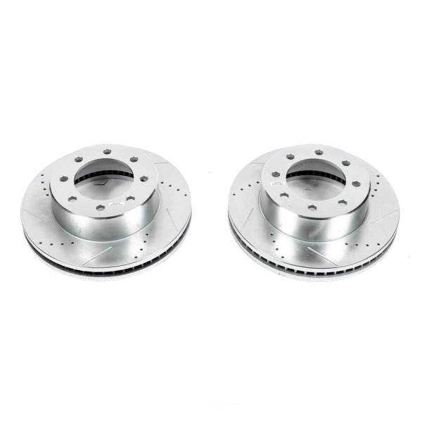 Power Stop PowerStop Evolution Performance Drilled, Slotted& Plated Brake Rotor Pair AR8373XPR