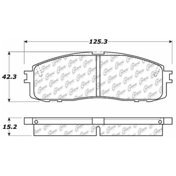 Centric Premium Semi-Metallic Rear Disc Brake Pads 300.06220