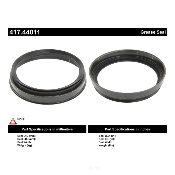 Centric Premium™ Front Outer Wheel Seal 417.44011