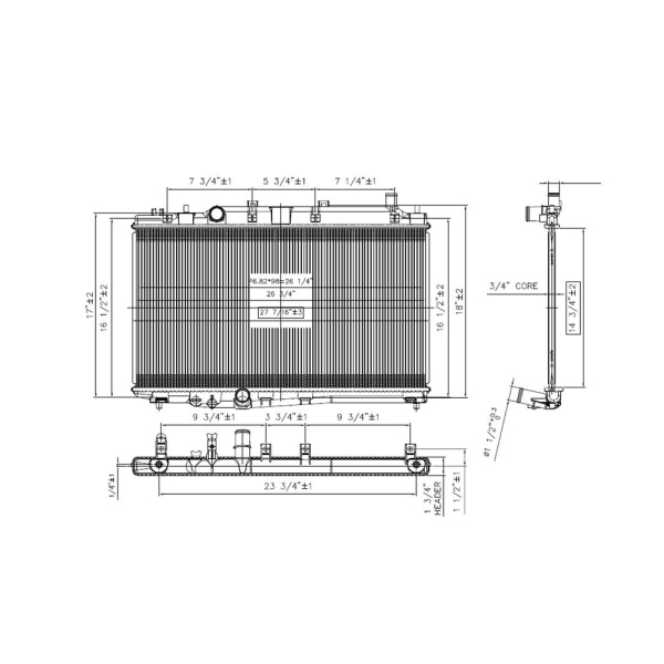 TYC Engine Coolant Radiator 13539