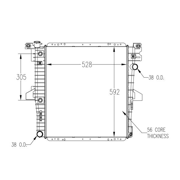 TYC Engine Coolant Radiator 1824