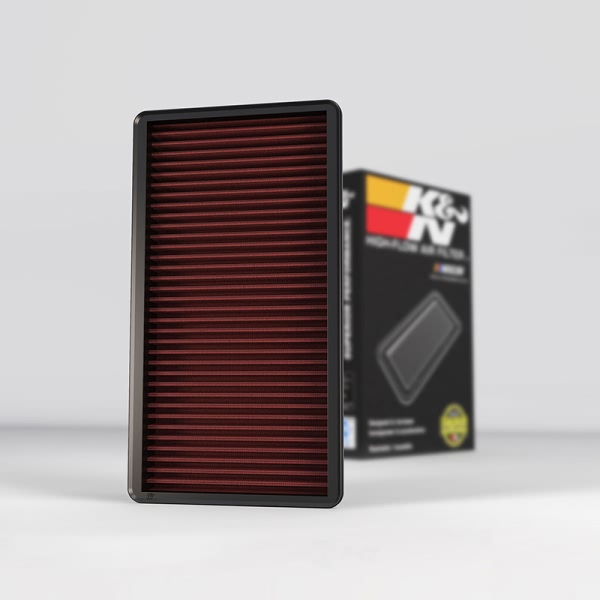 K&N 33 Series Panel Red Air Filter （13.188" L x 7.25" W x 1.5" H) 33-2248