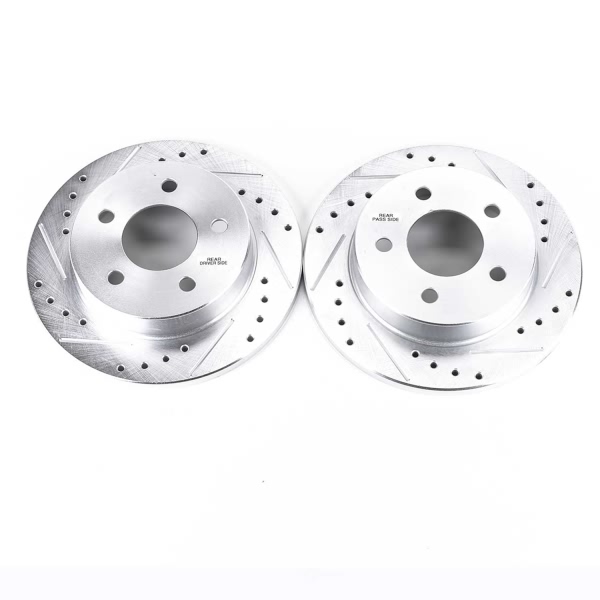 Power Stop PowerStop Evolution Performance Drilled, Slotted& Plated Brake Rotor Pair AR8142XPR