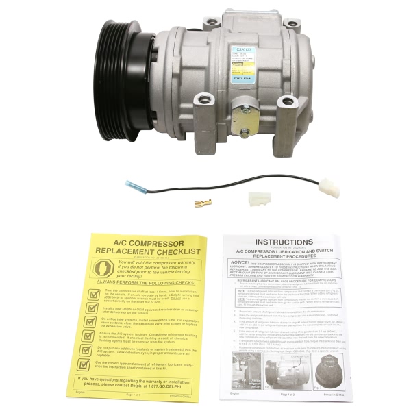 Delphi A C Compressor With Clutch CS20127
