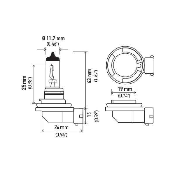 Hella H8 Design Series Halogen Light Bulb H71070772