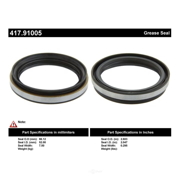 Centric Premium™ Axle Shaft Seal 417.91005