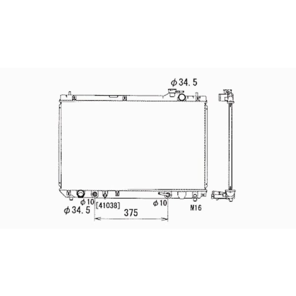 TYC Engine Coolant Radiator 2542