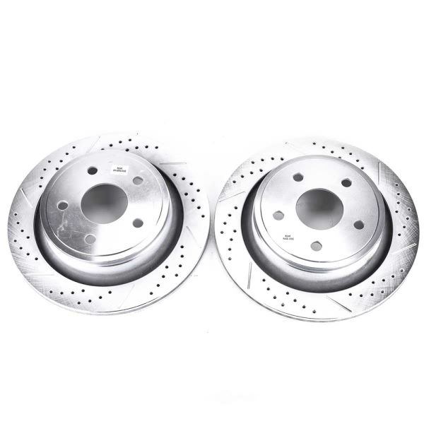 Power Stop PowerStop Evolution Performance Drilled, Slotted& Plated Brake Rotor Pair AR8752XPR