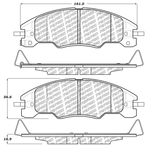 Centric Posi Quiet Pro™ Ceramic Front Disc Brake Pads 500.13390