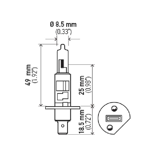 Hella H1 Design Series Halogen Light Bulb H71070642