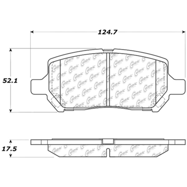 Centric Premium Ceramic Front Disc Brake Pads 301.09560