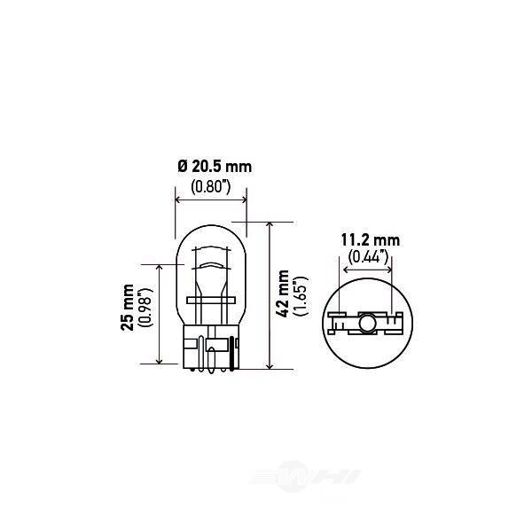 Hella 7443 Standard Series Incandescent Miniature Light Bulb 7443