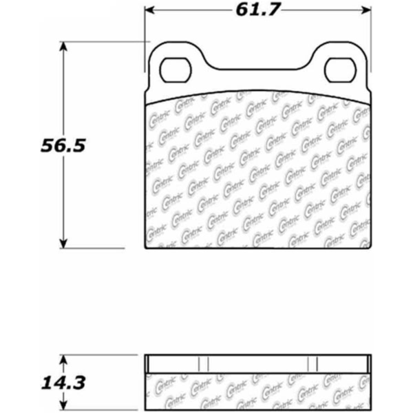 Centric Premium Semi-Metallic Front Disc Brake Pads 300.00310