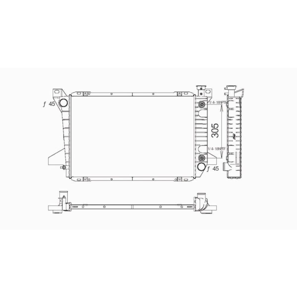 TYC Engine Coolant Radiator 1452