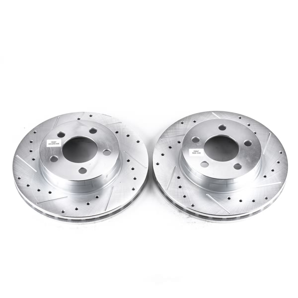 Power Stop PowerStop Evolution Performance Drilled, Slotted& Plated Brake Rotor Pair AR8554XPR