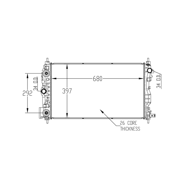 TYC Engine Coolant Radiator 13325