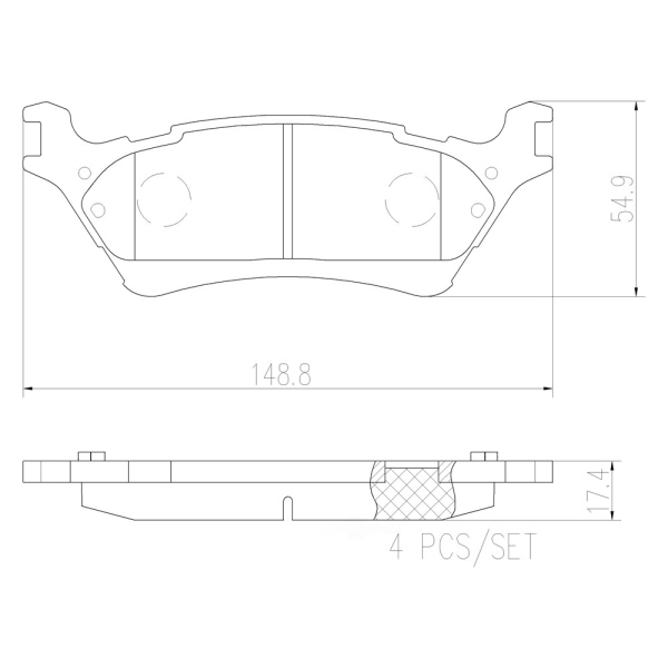 brembo Premium Ceramic Rear Disc Brake Pads P24168N