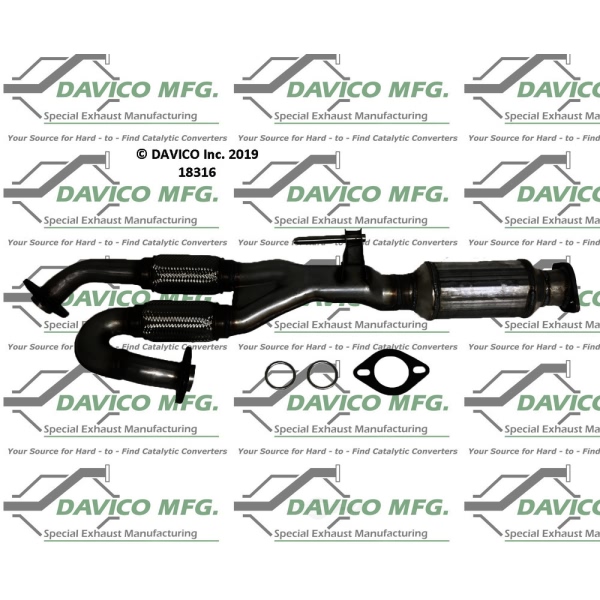 Davico Direct Fit Catalytic Converter and Pipe Assembly 18316
