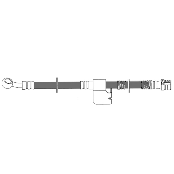 Centric Front Driver Side Brake Hose 150.51012