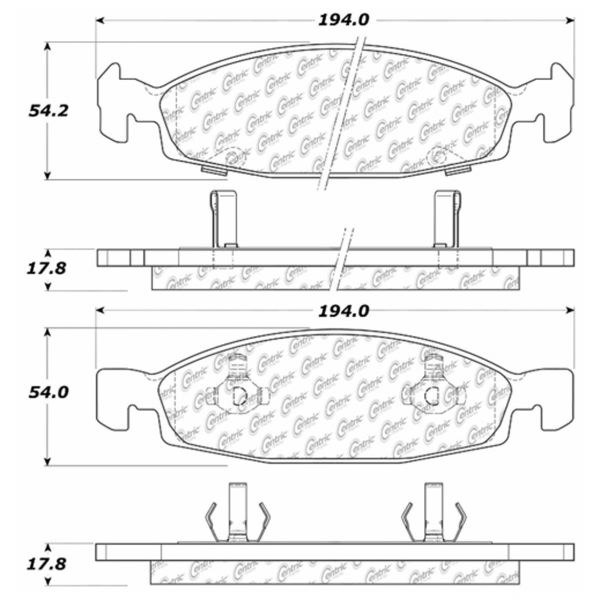 Centric Posi Quiet™ Ceramic Front Disc Brake Pads 105.07900