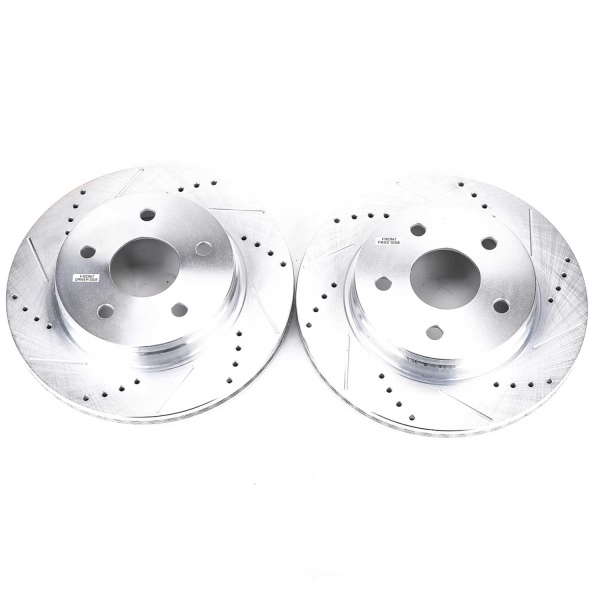 Power Stop PowerStop Evolution Performance Drilled, Slotted& Plated Brake Rotor Pair AR8750XPR