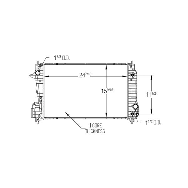 TYC Engine Coolant Radiator 13248