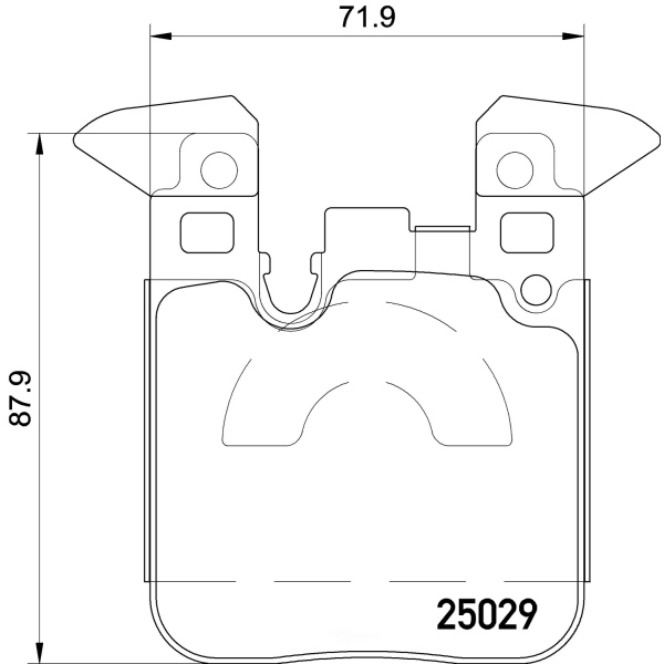 brembo Premium Low-Met OE Equivalent Rear Brake Pads P06087