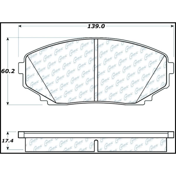 Centric Posi Quiet™ Extended Wear Semi-Metallic Front Disc Brake Pads 106.12580