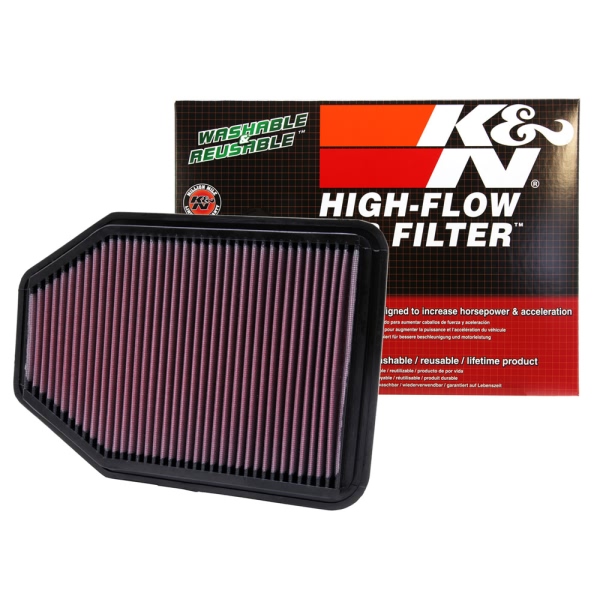 K&N 33 Series Panel Red Air Filter （11.75" L x 8.25" W x 0.875" H) 33-2364