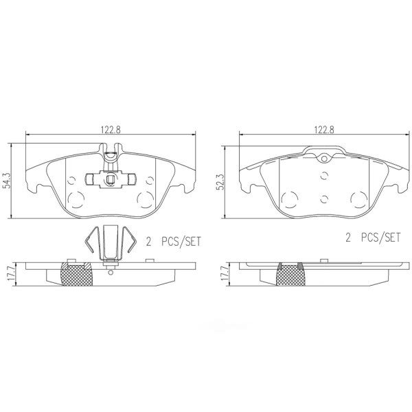 brembo Premium Ceramic Rear Disc Brake Pads P50068N