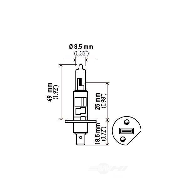 Hella H1P50 Performance Series Halogen Light Bulb H1P50