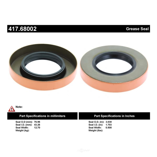 Centric Premium™ Axle Shaft Seal 417.68002