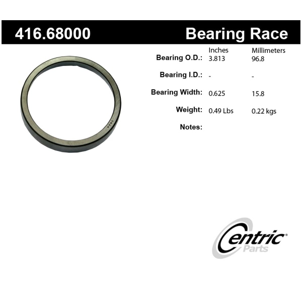 Centric Premium™ Front Inner Wheel Bearing Race 416.68000