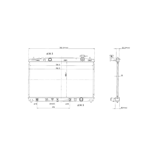 TYC Engine Coolant Radiator 2917