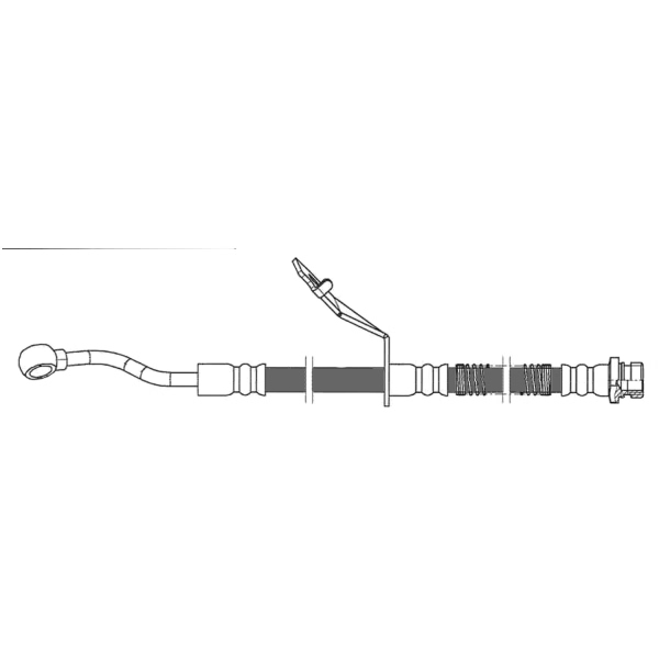 Centric Front Passenger Side Brake Hose 150.51099