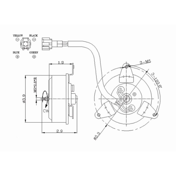 TYC Passenger Side Engine Cooling Fan Motor 630230