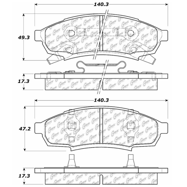 Centric Posi Quiet™ Ceramic Front Disc Brake Pads 105.03760