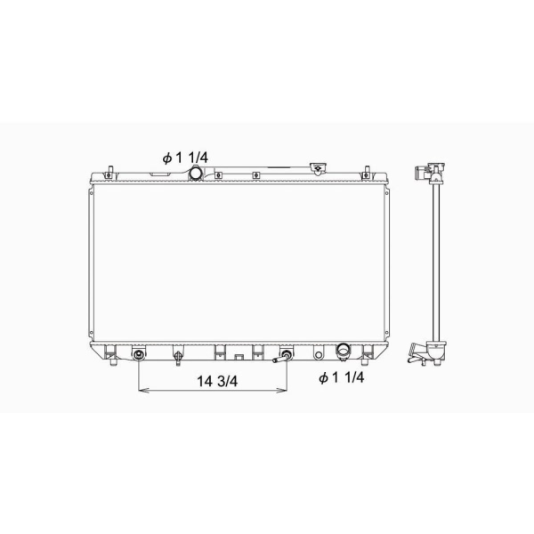 TYC Engine Coolant Radiator 1909