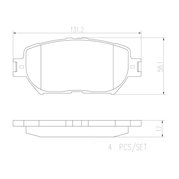 brembo Premium Ceramic Front Disc Brake Pads P83062N