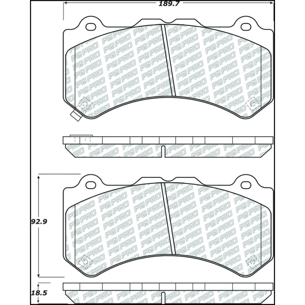 Centric Posi Quiet Pro™ Semi-Metallic Front Disc Brake Pads 500.13820