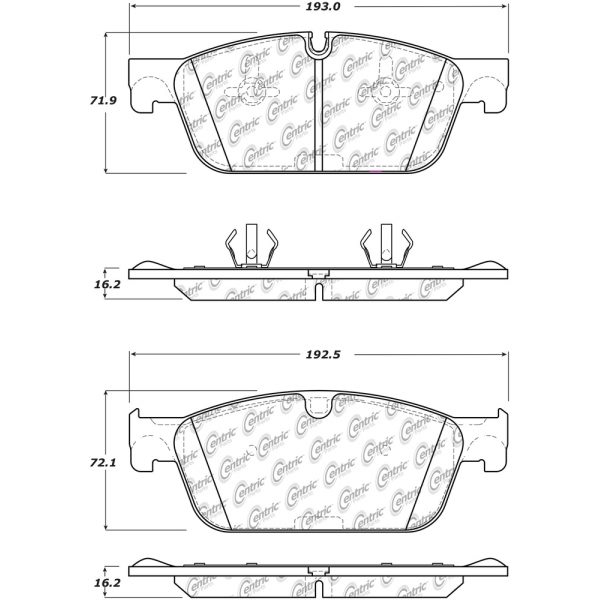 Centric Posi Quiet™ Ceramic Front Disc Brake Pads 105.16360