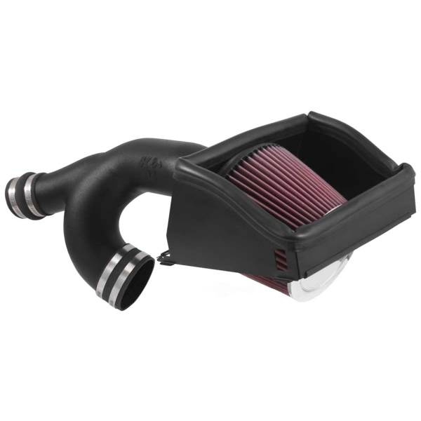 K&N 57 Series FIPK Generation II High-Density Polyethylene Black Cold Air Intake System with Red Filter and Intake Pipe 57-2592