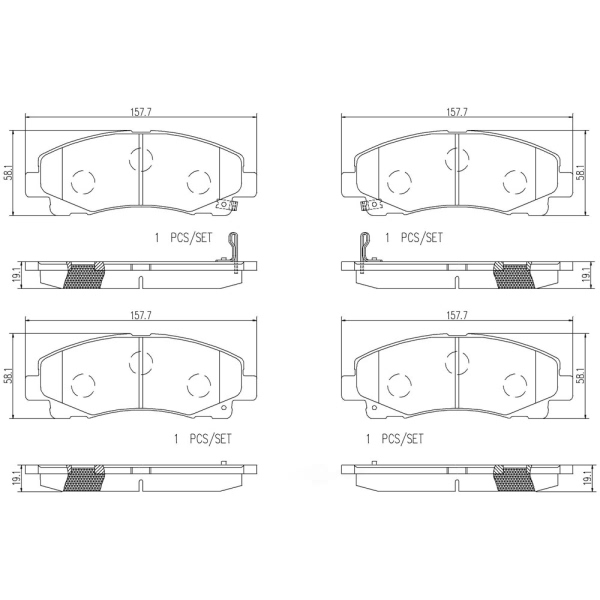 brembo Premium Ceramic Front Disc Brake Pads P28073N