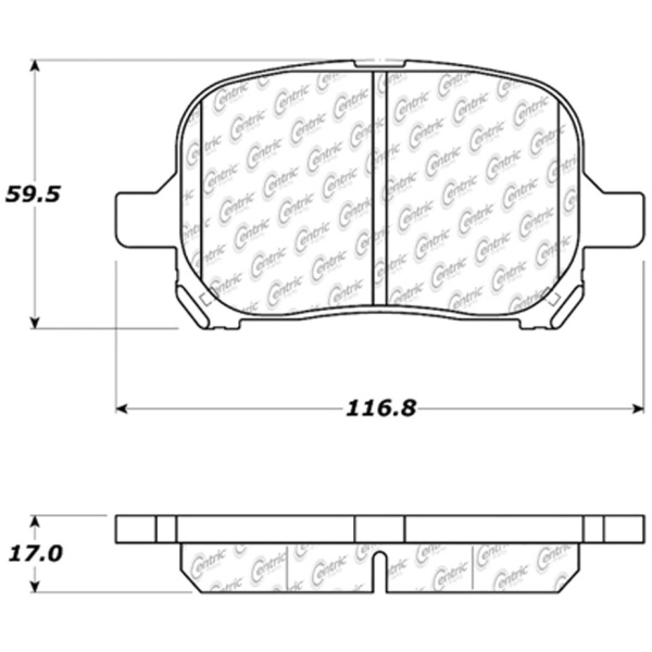 Centric Posi Quiet™ Ceramic Front Disc Brake Pads 105.07070