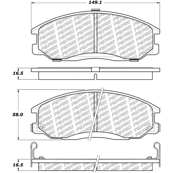 Centric Posi Quiet Pro™ Ceramic Front Disc Brake Pads 500.09030