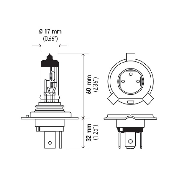 Hella H4 Design Series Halogen Light Bulb H71070201