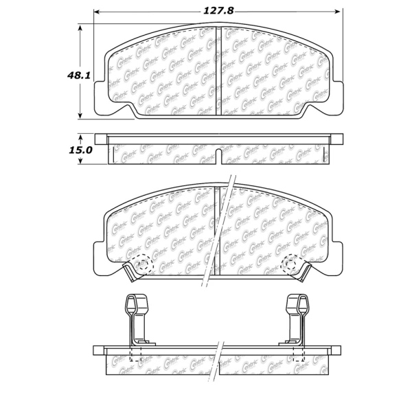 Centric Posi Quiet™ Ceramic Front Disc Brake Pads 105.02730